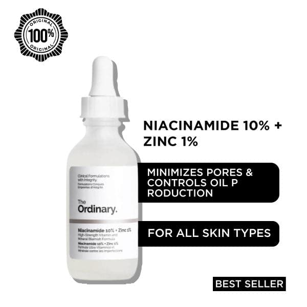 The Ordinary Niacinamide 10% + Zinc 1 % SERUM High Strength Vitamin & Minearal Blemish Formula Original Out Class Quality 30ML