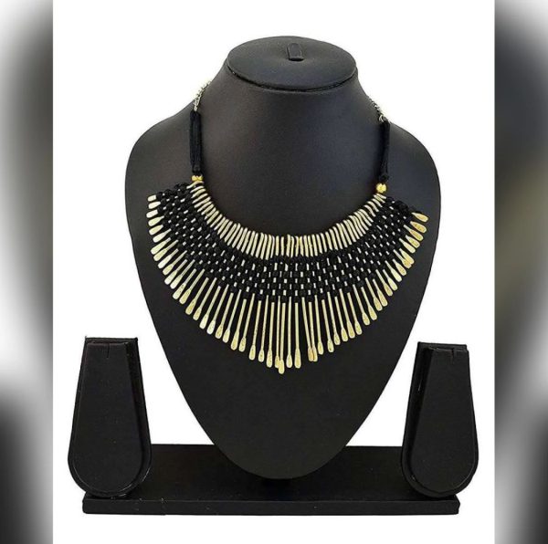 Multi And Black Color Choker Necklace For Women / Fancy Pendant Choker For Girls